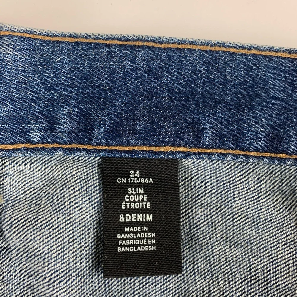 H&M Mens Slim Fit Denim Jeans 34/32 - Picture 4 of 5